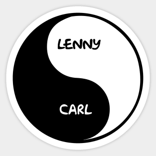 YinYang Lenny Carl Sticker